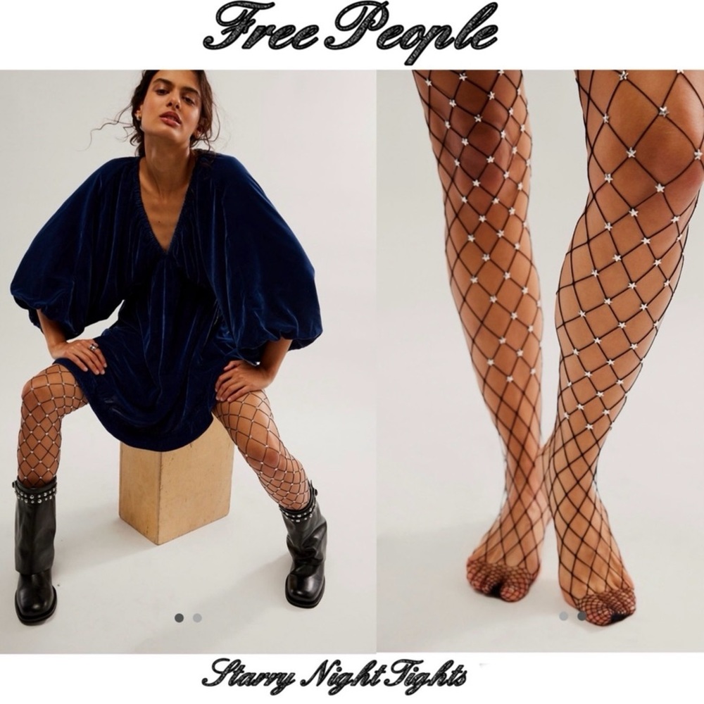 Free People Starry Night Tights (black, OS)